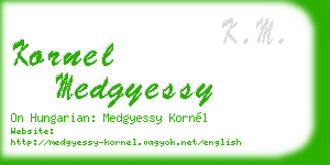 kornel medgyessy business card